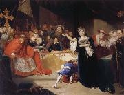George Henry Harlow The Court for the Trial of Queen Katharine oil on canvas